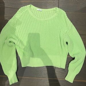 Neon green TNA Aritzia sweater